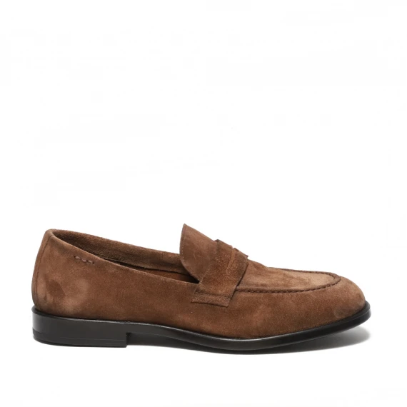 Mocassini in suede cuoio