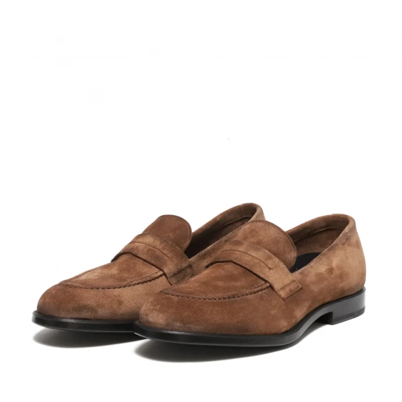 Mocassini in suede cuoio