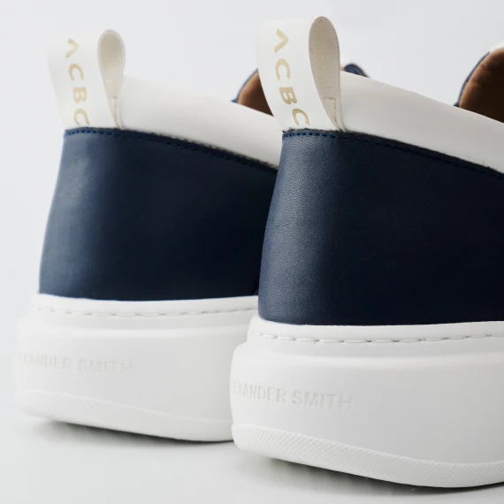 Sneakers Eco-Wembley in pelle vegana blu