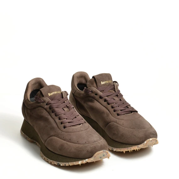 Sneakers Rocket in suede ebano delavato