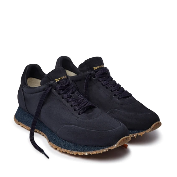 Sneakers Rocket in suede blu navy