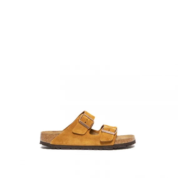 Sandalo Arizona in pelle scamosciata cuoio