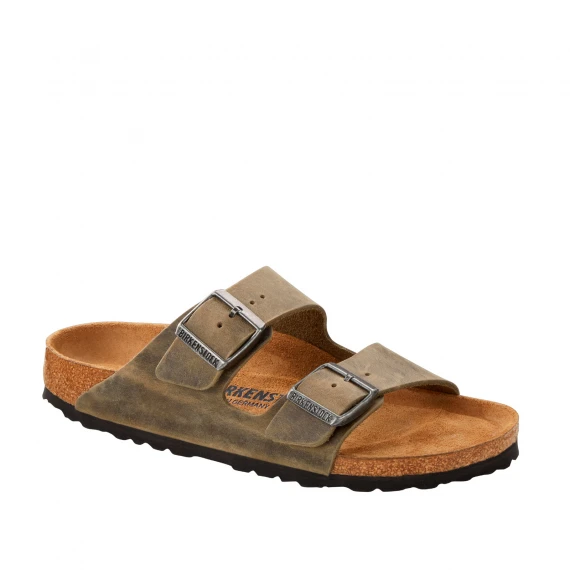 Sandalo Arizona in nabuk oliato kaki