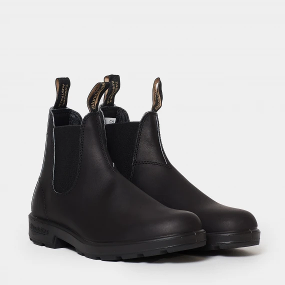 Stivaletto Blundstone pelle nera con elastici laterali neri