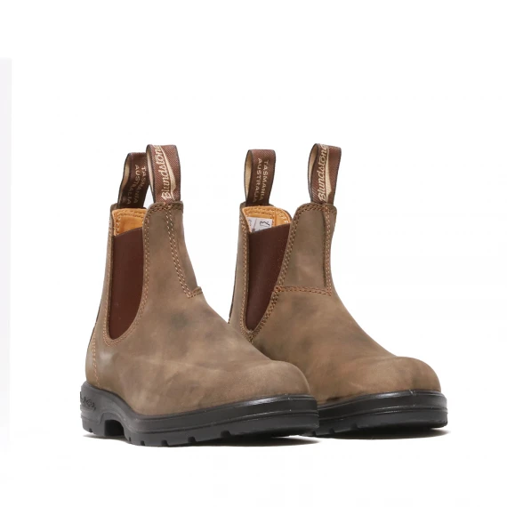 Stivaletto in pelle marrone