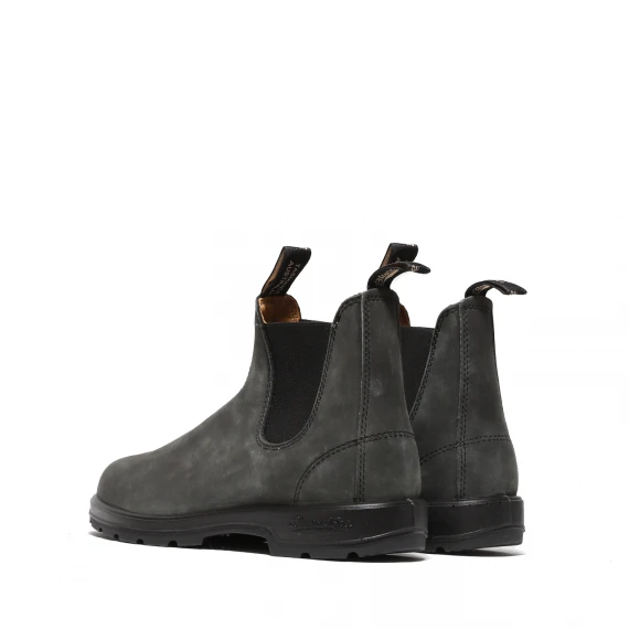 Stivaletto con tomaia in morbido nabuck grigio