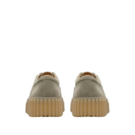 Scarpa legata Torhill in morbido nabuk verde chiaro