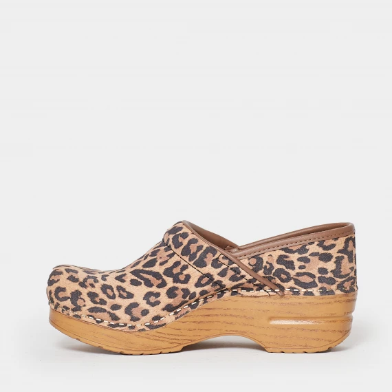Classico zoccolo Dansko in suede animalié