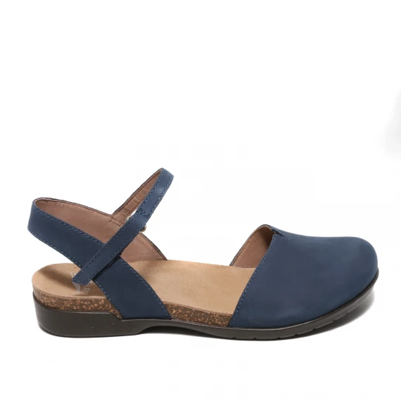 Slingback sportivo in nabuk blu