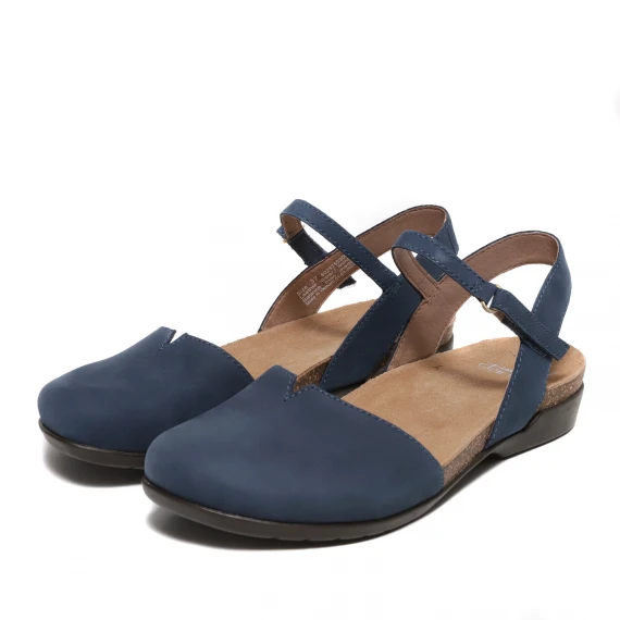 Slingback sportivo in nabuk blu