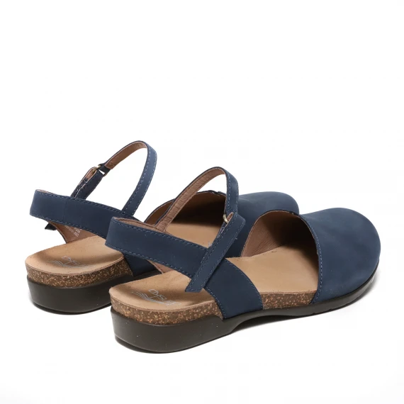 Slingback sportivo in nabuk blu