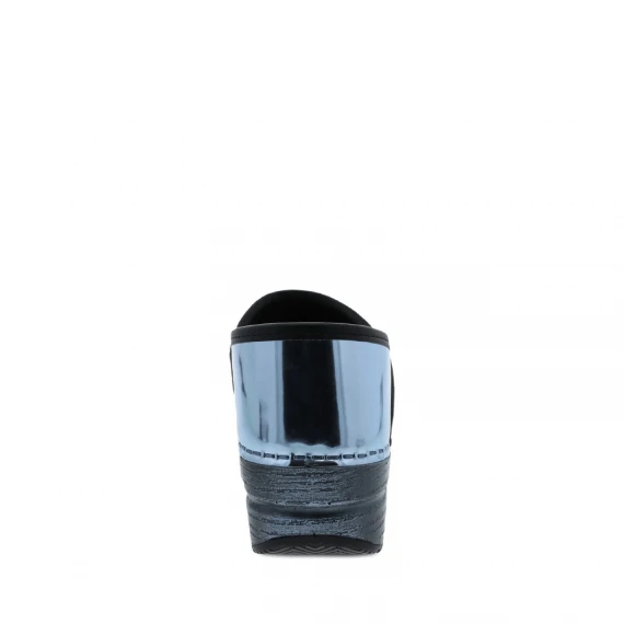 Zoccolo in pelle azzurra