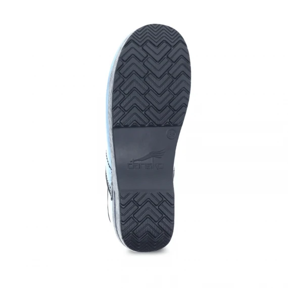 Zoccolo in pelle azzurra