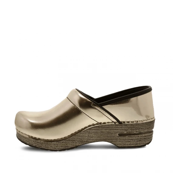 Zoccolo in pelle oro