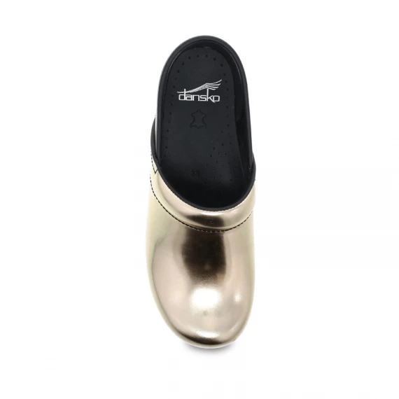 Zoccolo in pelle oro