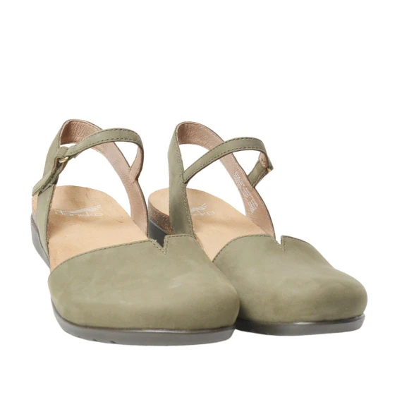 Slingback Rowan Milled in nabuck militare