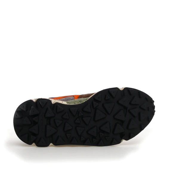 Sneakers Yamano 3 in suede ebano e tabacco