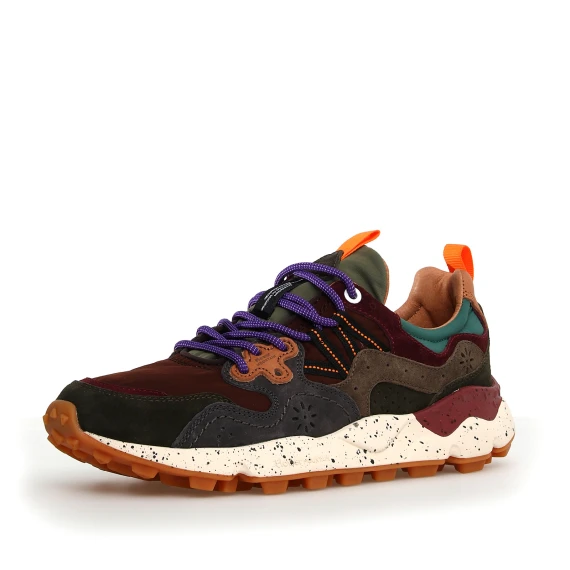 Sneakers Yamano 3 in suede antracite e marrone