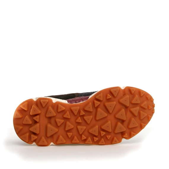 Sneakers Yamano 3 in suede antracite e marrone