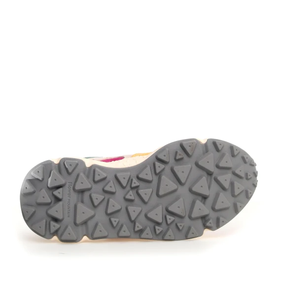 Sneakers Yamano in suede fuxia e tessuto rosa