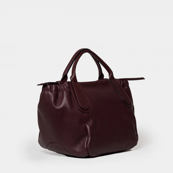 Borsa in pelle color rovere