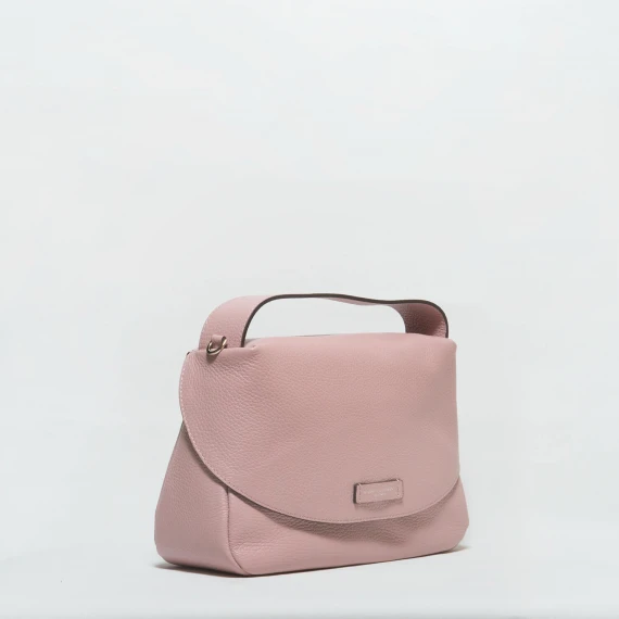 Borsa a mano in pelle color ninfea