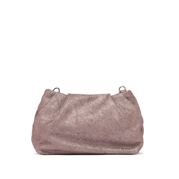 Borsa Perla in pelle scamosciata bronzo
