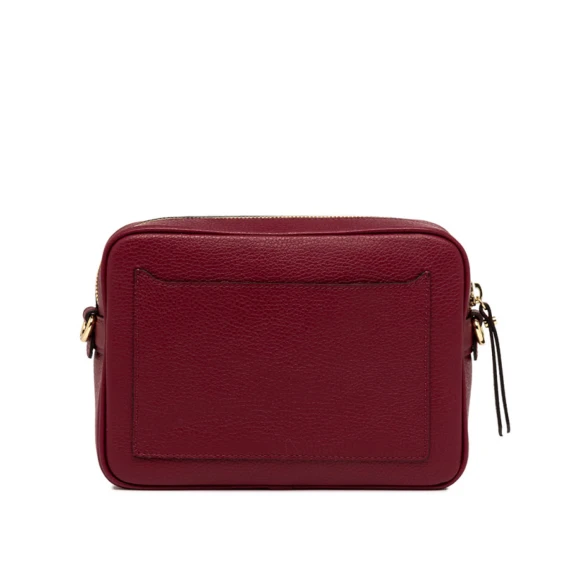 Borsa a tracolla Nina in pelle martellata bordeaux