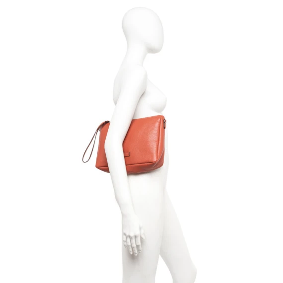 Borsetta Nora Pouch in pelle tortora