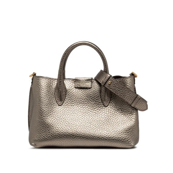 Borsa Aretha in pelle double peltro e t.moro a grana maxi