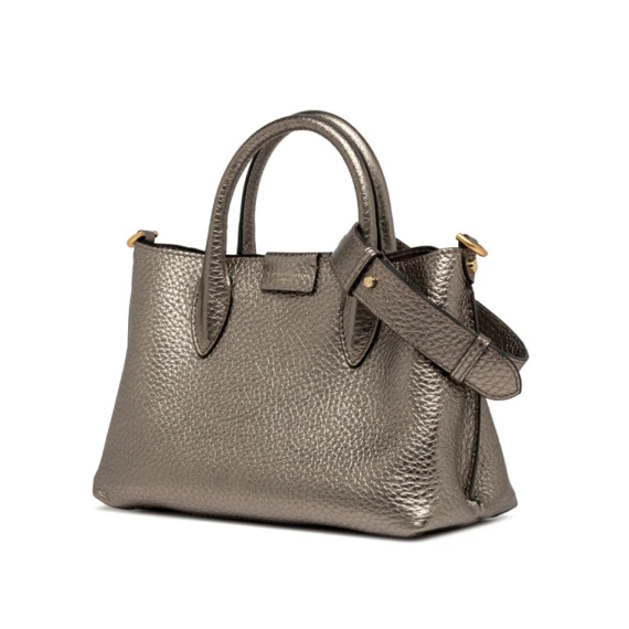 Borsa Aretha in pelle double peltro e t.moro a grana maxi