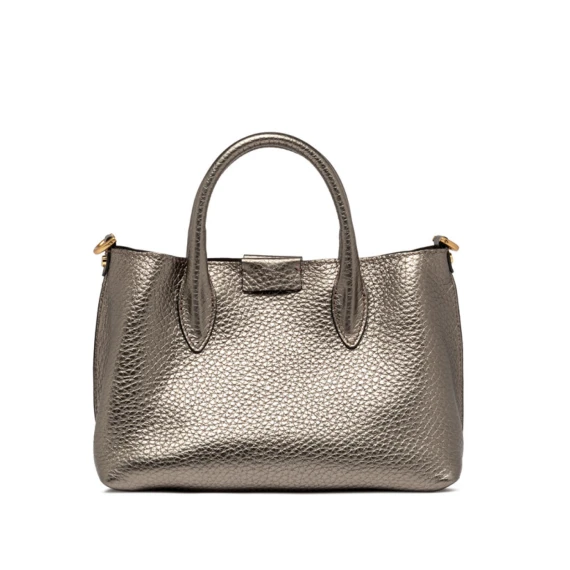 Borsa Aretha in pelle double peltro e t.moro a grana maxi