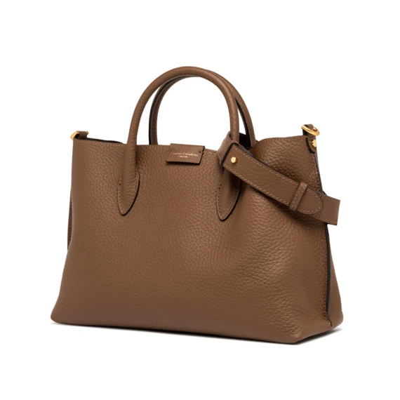Borsa Aretha in pelle double castoro e t.moro a grana maxi