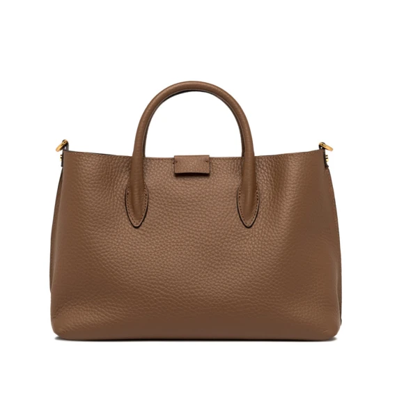 Borsa Aretha in pelle double castoro e t.moro a grana maxi