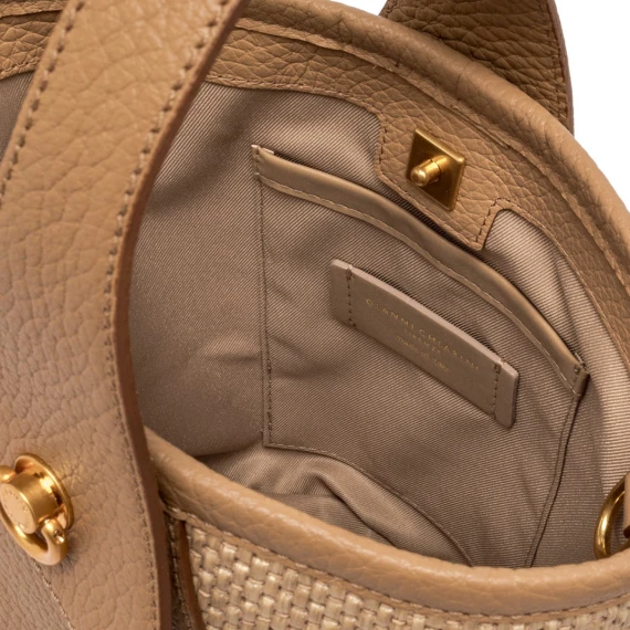 Borsa a secchiello Ester in pelle nature