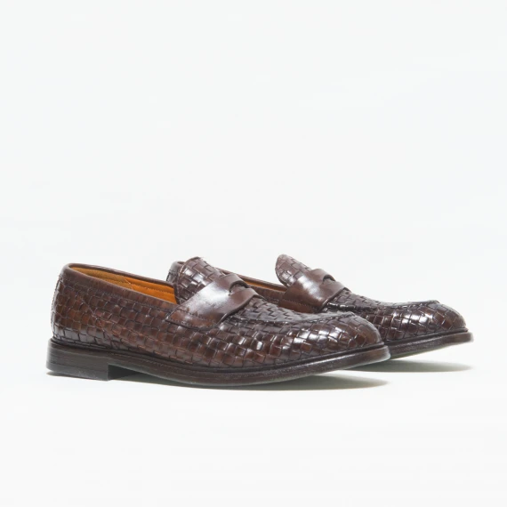 Mocassino intrecciato ebano