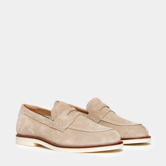 Mocassino Hogan in suede beige