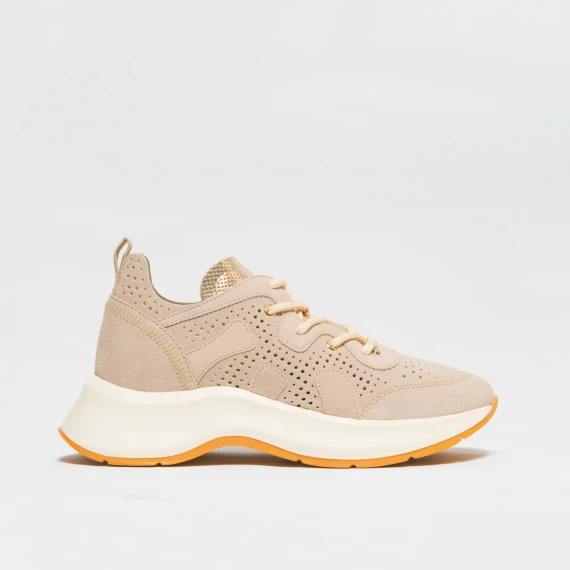 Hogan H585 in suede beige traforato