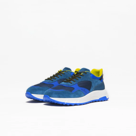 Hogan Hyperlight uomo realizzata in suede e tessuto blu e nabuck bluette