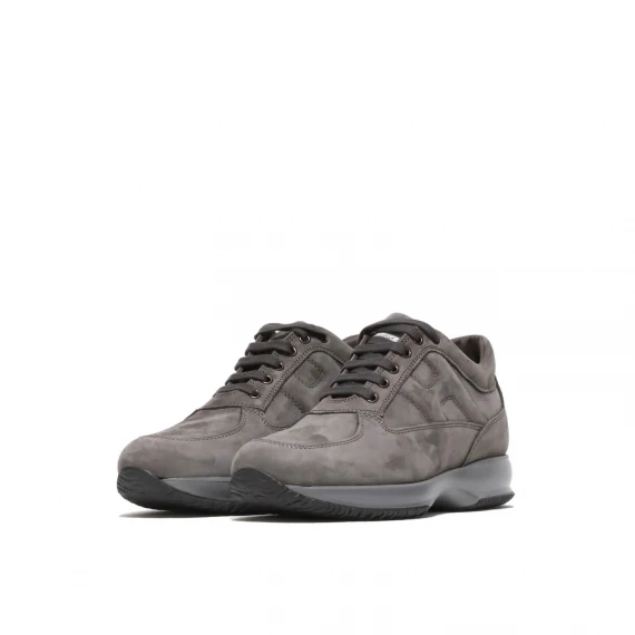 Sneaker Interactive in nabul grigio con H laterale imbottita