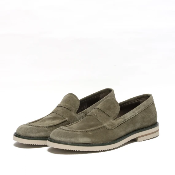 Mocassin in suede verde
