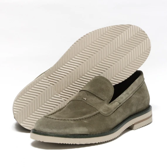 Mocassin in suede verde