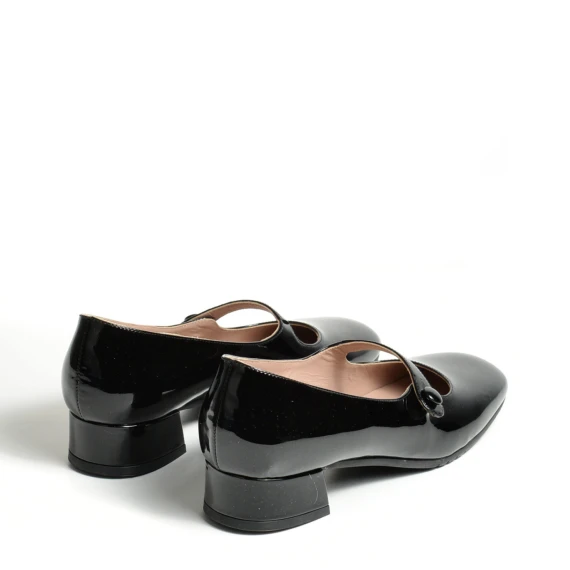 Scarpa con laccetto a bebè in vernice nero