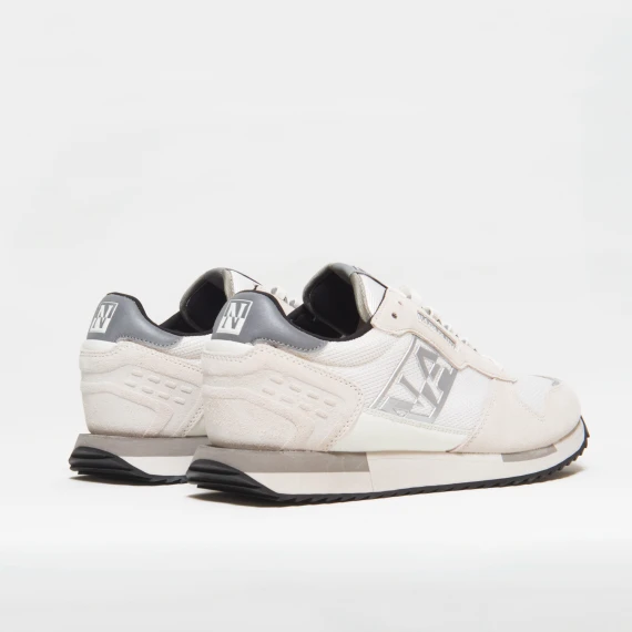 Sneakers bianca logo silver