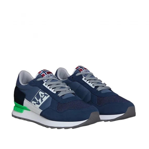 Sneaker Stab in suede e tessuto tecnico blu