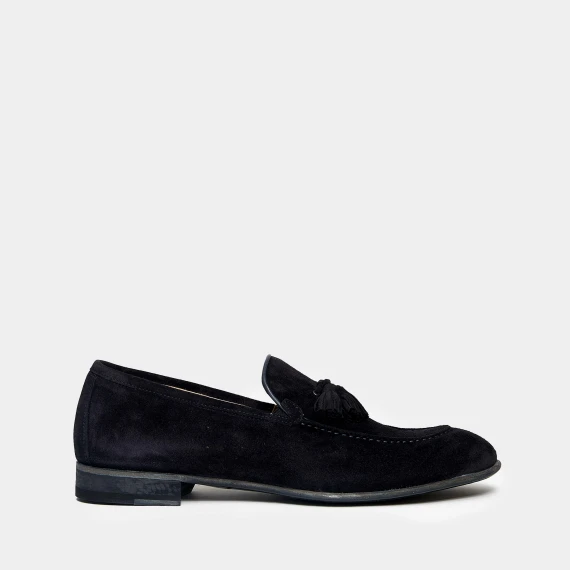 Mocassino in suede blu