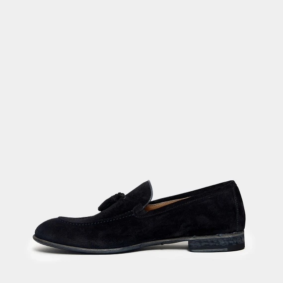 Mocassino in suede blu
