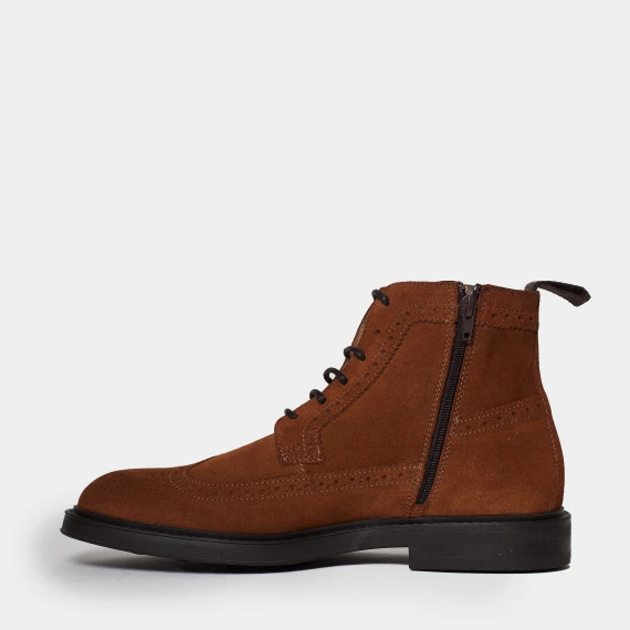 Stivaletto allacciato con zip laterale