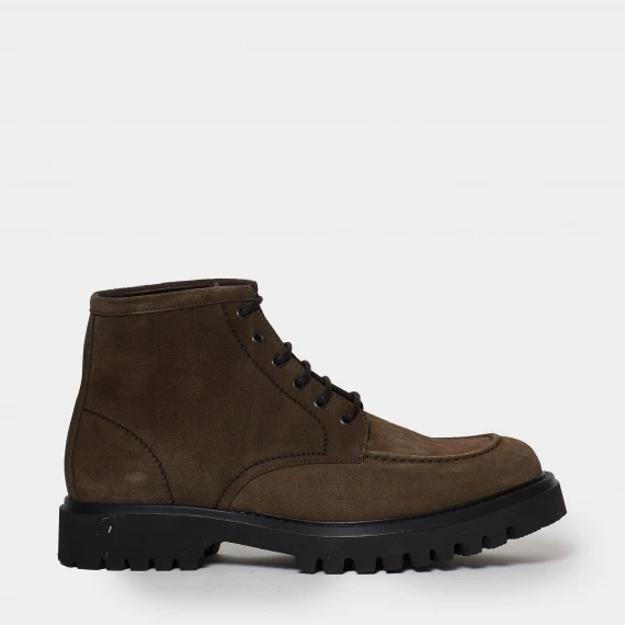 Stivaletto legato verde con suola oversize in gomma eva ultralight