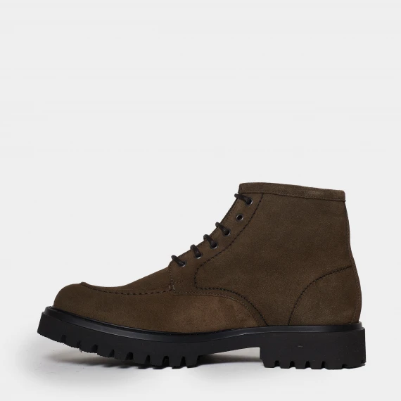 Stivaletto legato verde con suola oversize in gomma eva ultralight